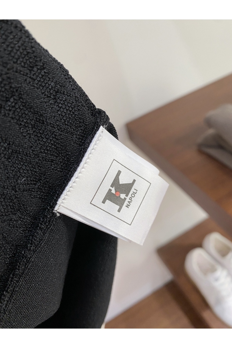 Kiton Вязаное поло чёрного цвета premium