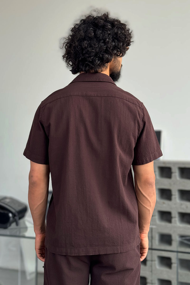 Loro Piana Мужская рубашка коричневого цвета