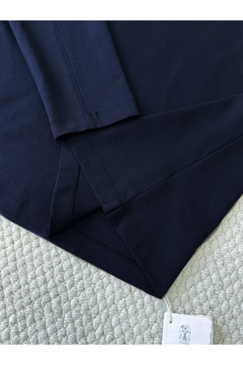 Designer Мужской тёмно-синий лонгслив Premium