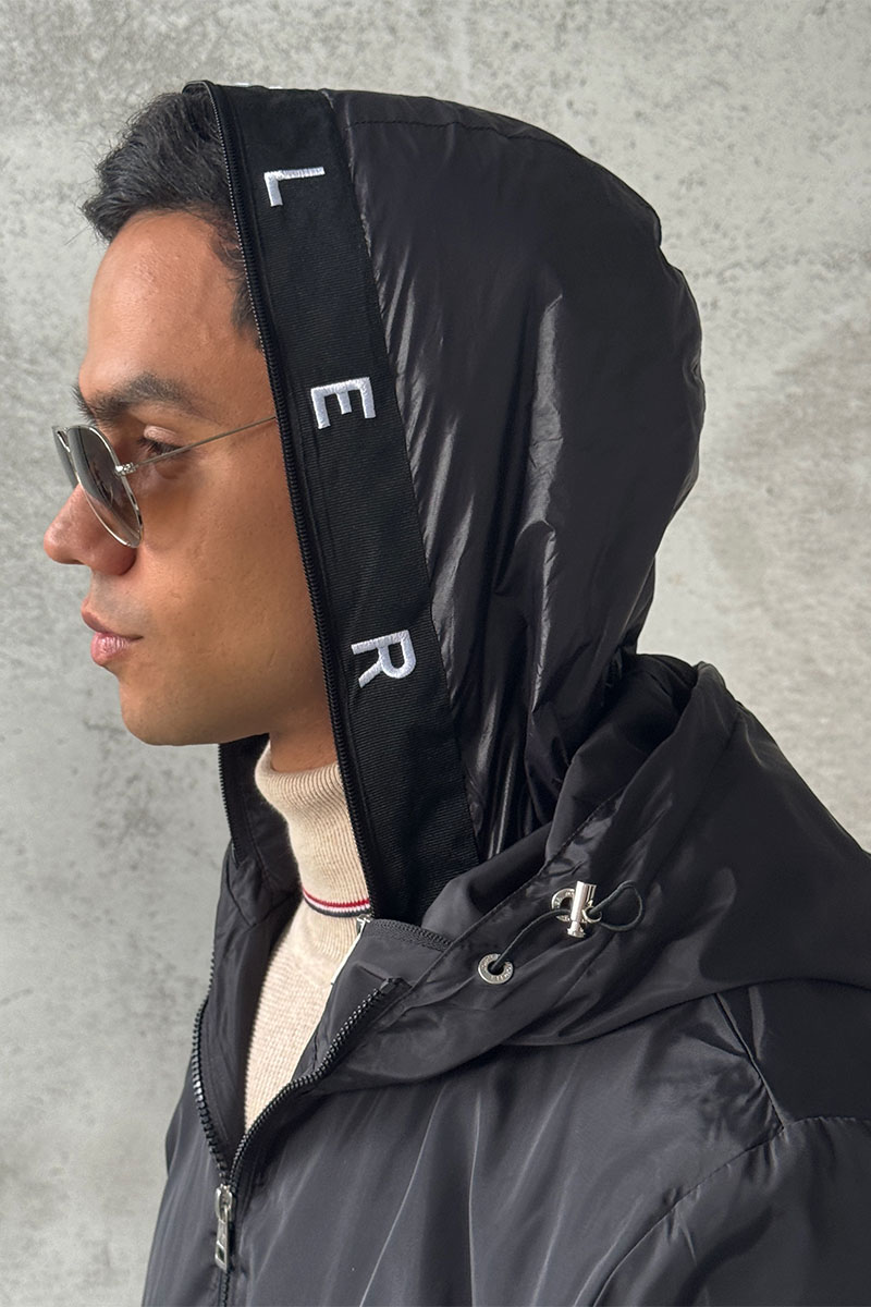 Moncler Чёрная ветровка logo-patch