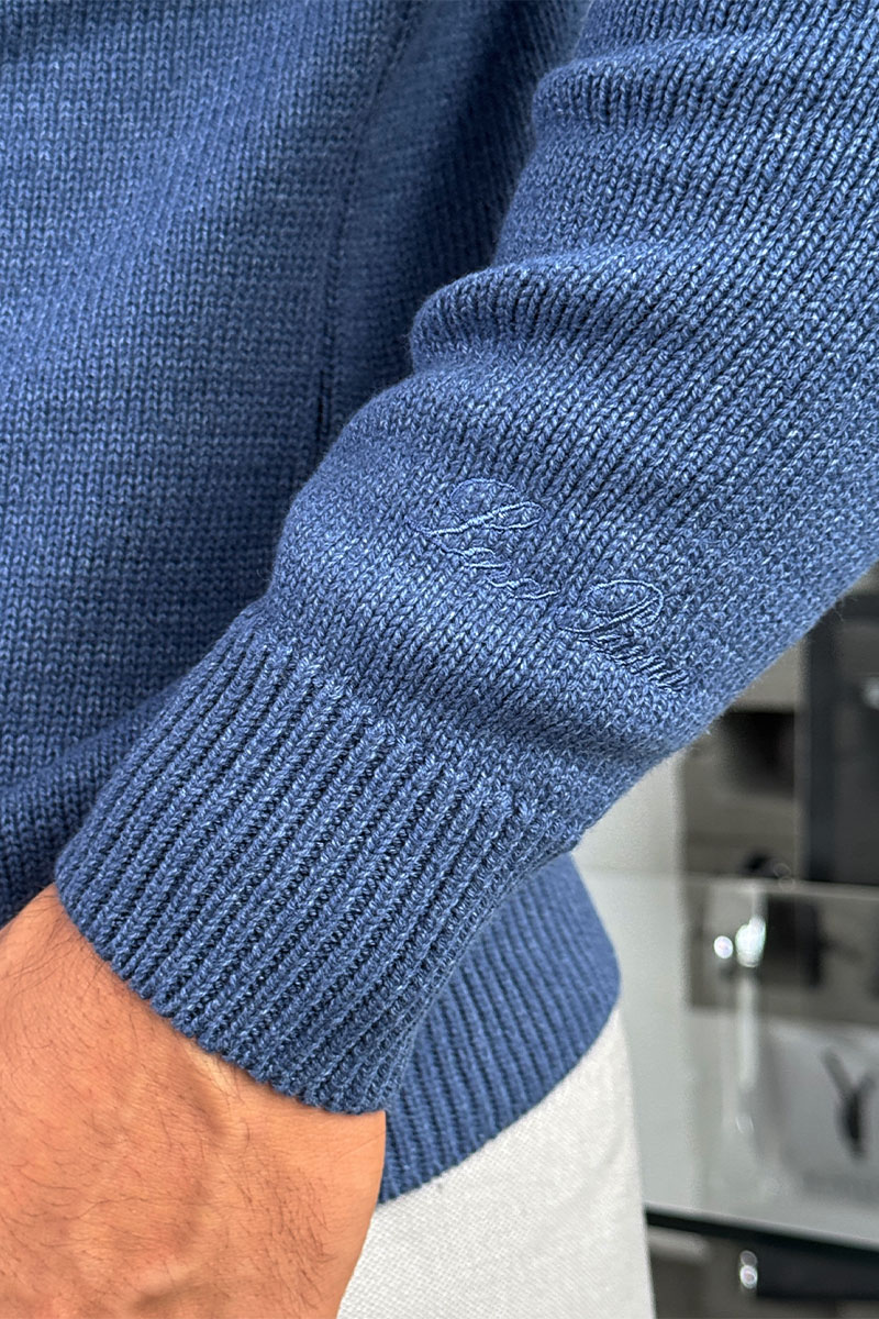 Loro Piana Мужской свитер цвета индиго 