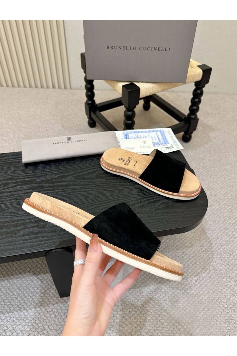 Designer Мужские замшевые шлёпанцы 