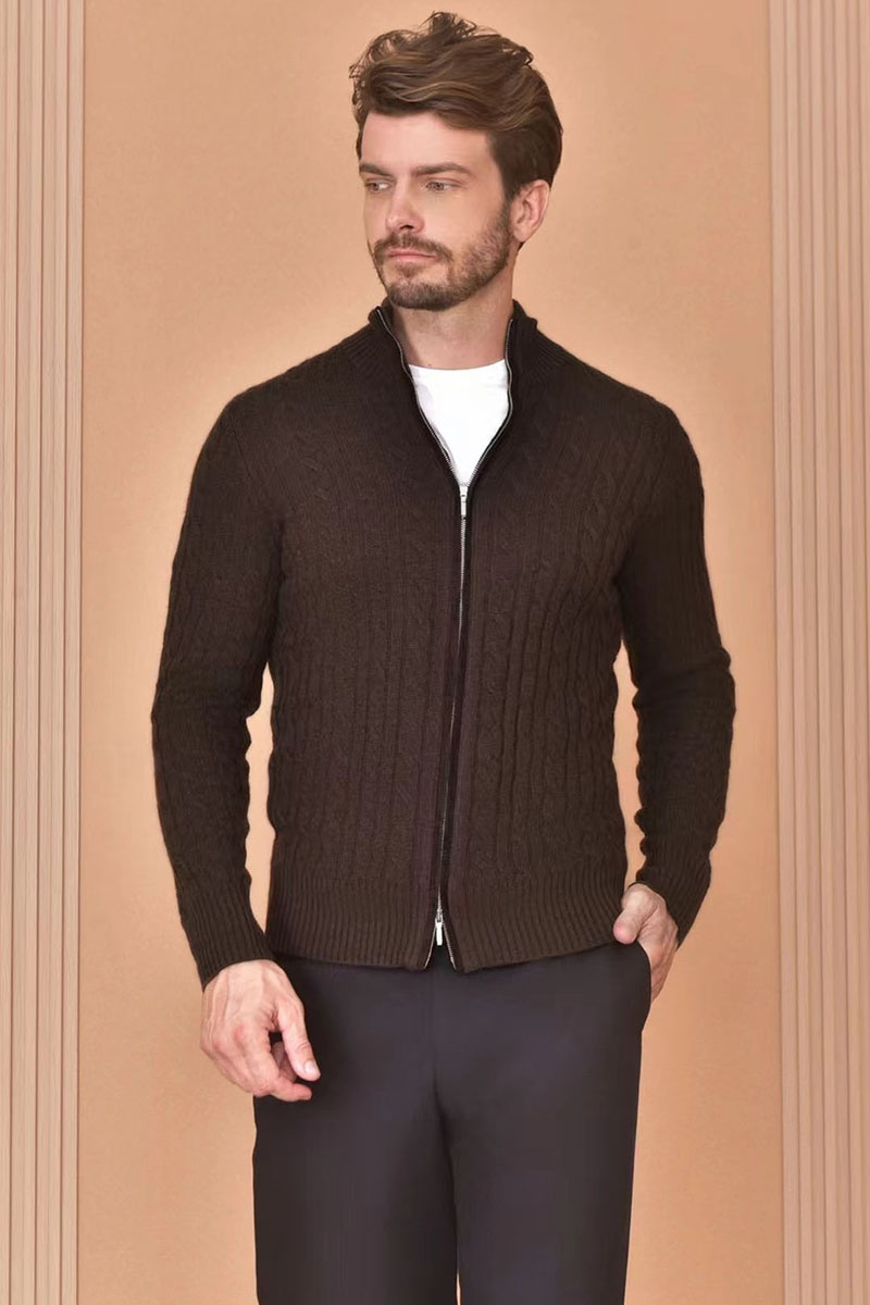 Loro Piana Кашемировый свитер Premium zip-up - Brown 