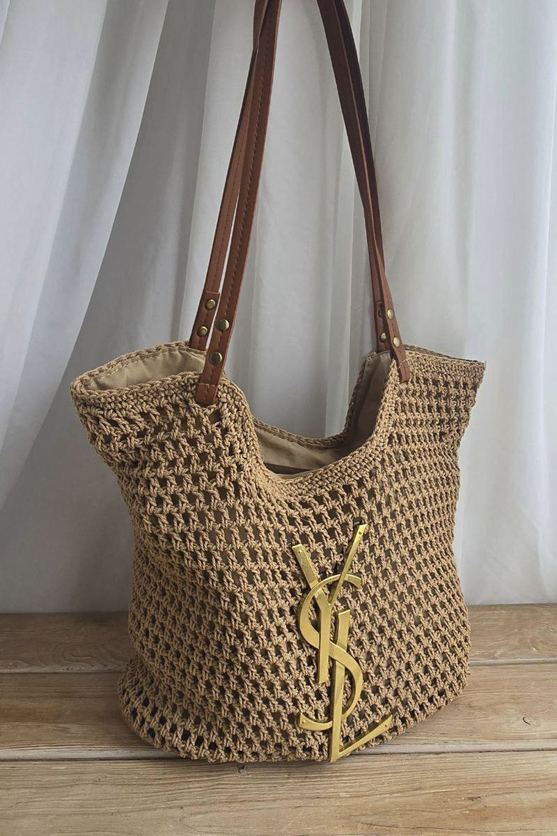 Yves Saint Laurent Плетёная сумка шоппер 33x38 см