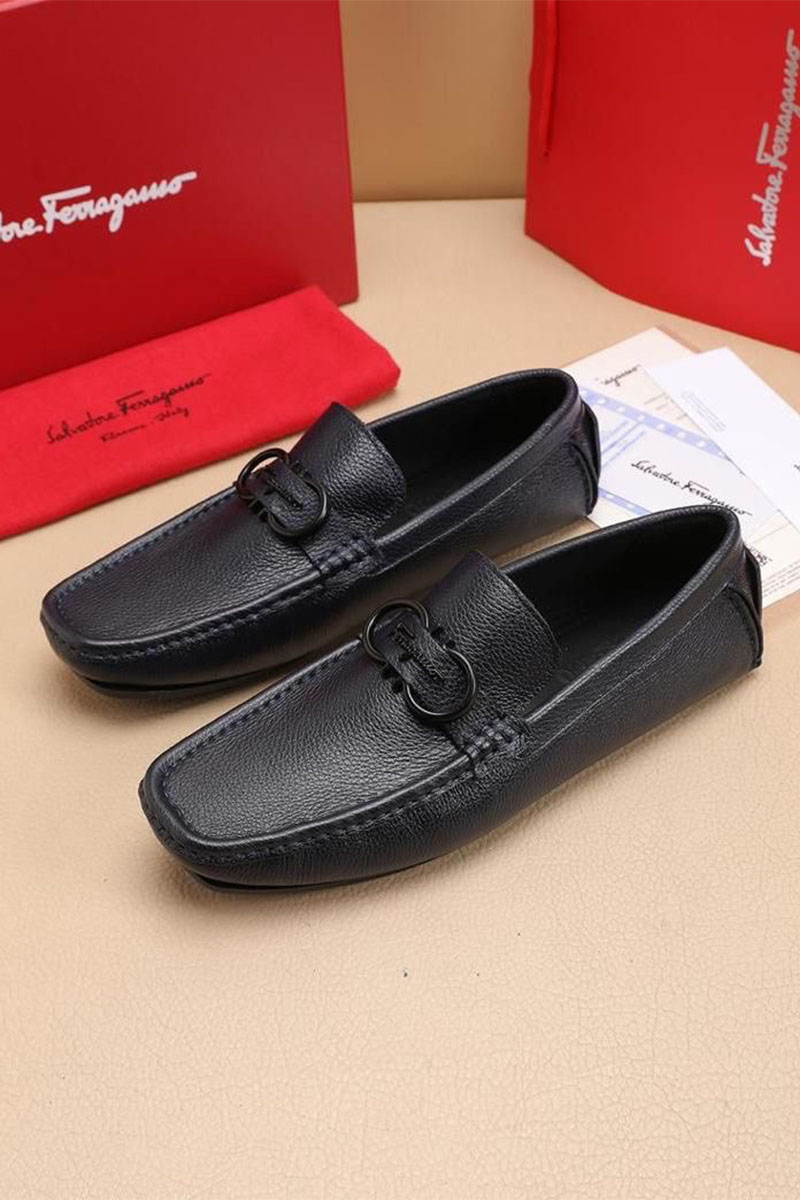 Salvatore Ferragamo Мужские кожаные мокасины 