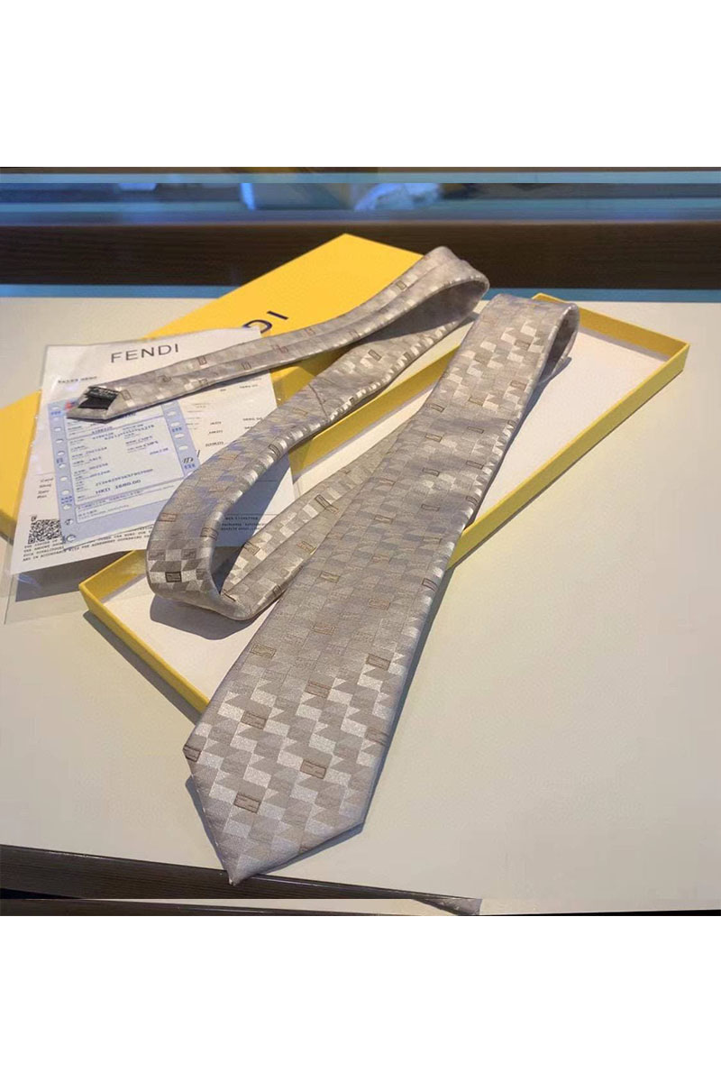 Fendi Классический серый галстук