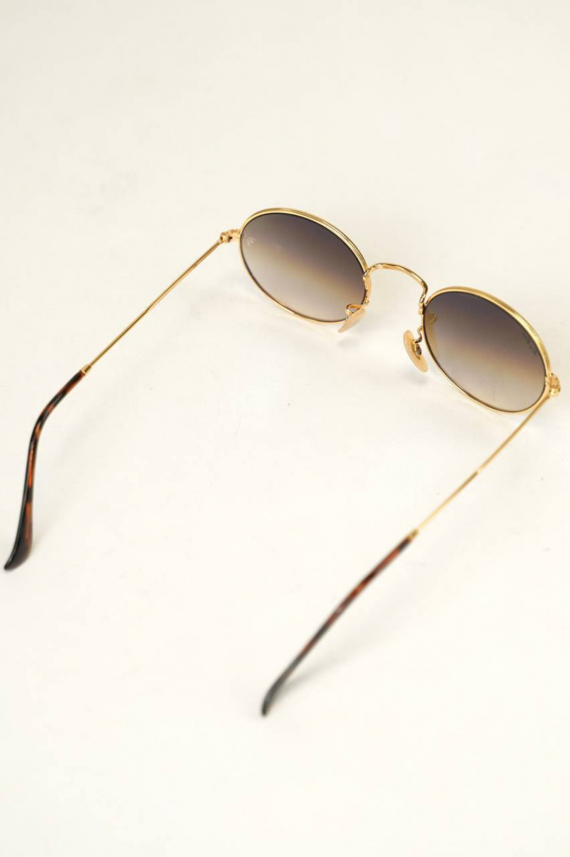 Ray Ban Солнцезащитные очки Oval Metal - Brown