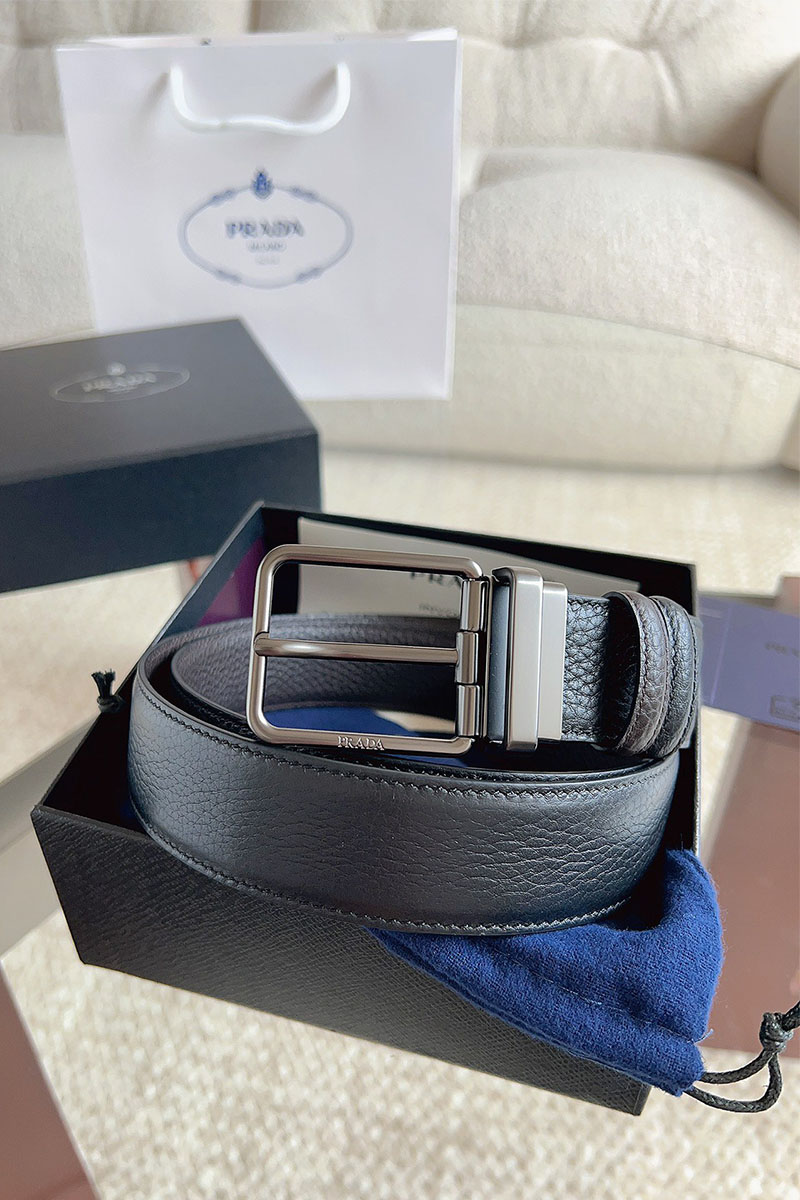 Prada Двусторонний кожаный ремень premium