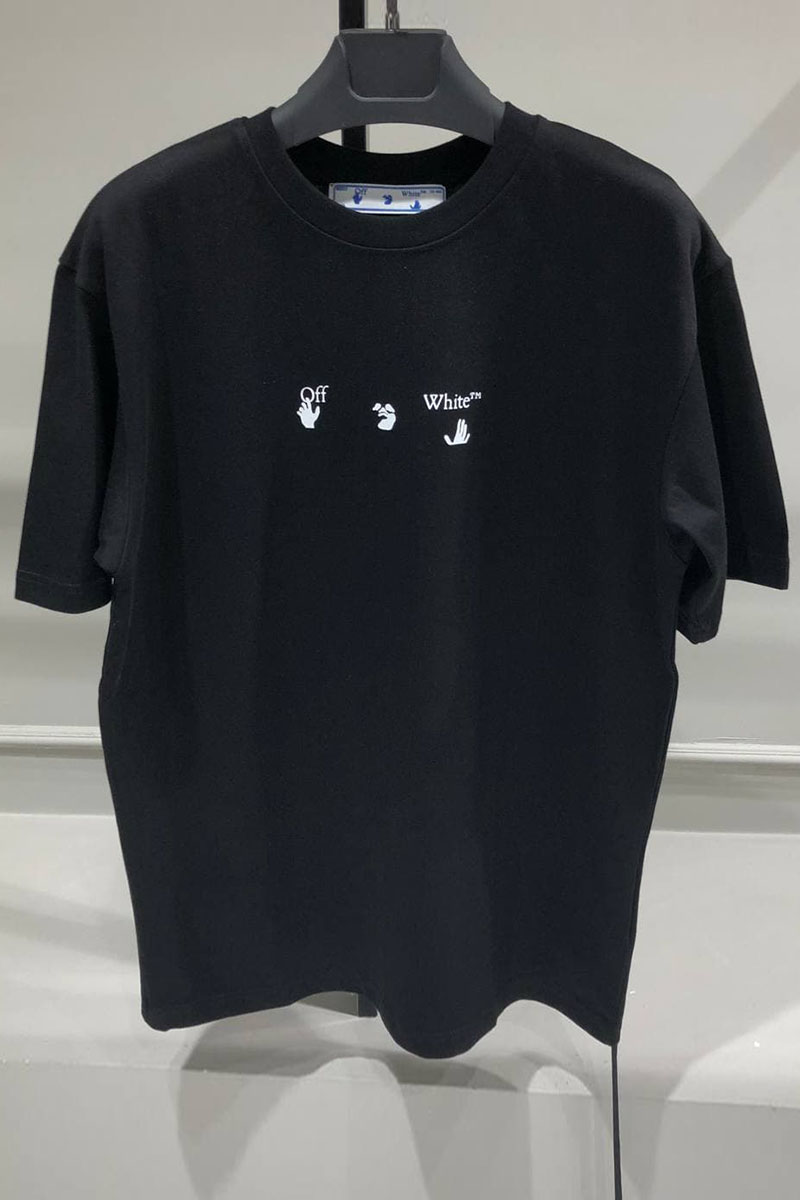 Off-White Чёрная оверсайз футболка 21SS Black Marker