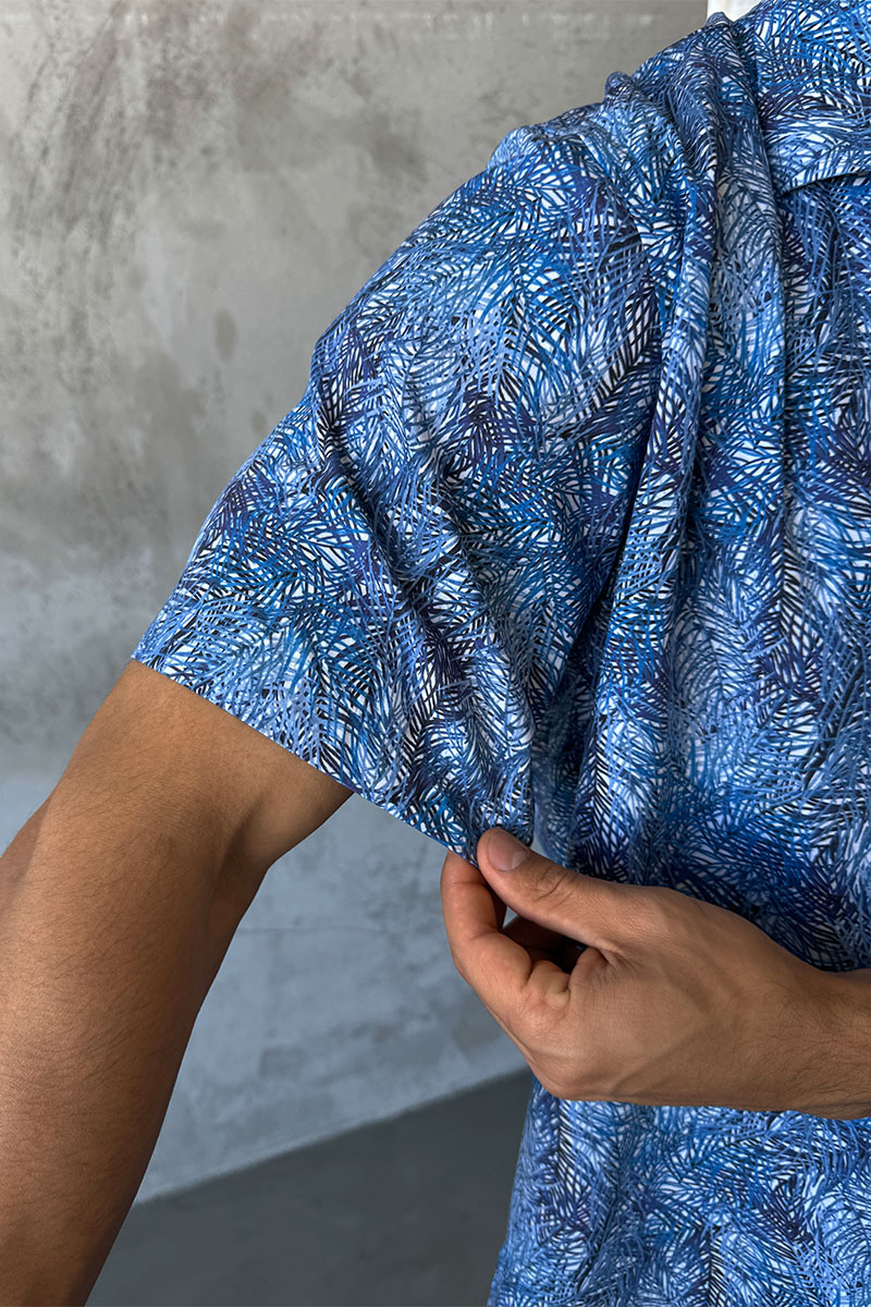 Dоlсе & Gаbbаnа Мужская синяя рубашка floral-print 