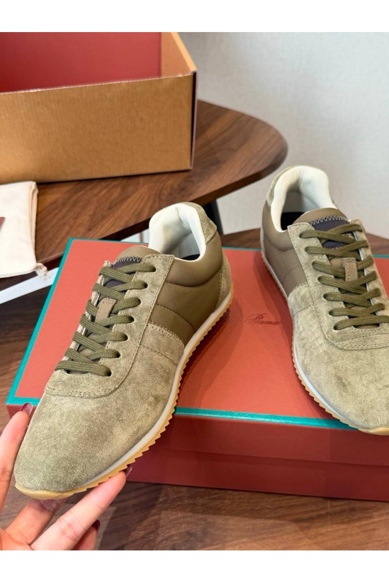 Loro Piana Женские замшевые кроссовки Loro Piana Fast Walk premium