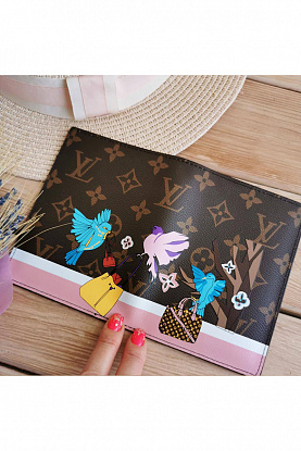 Кожаная обложка на паспорт Birds 10х14 см