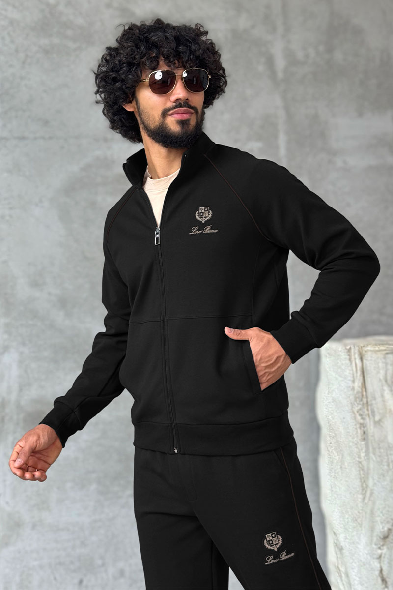 Loro Piana Кофта на молнии чёрного цвета
