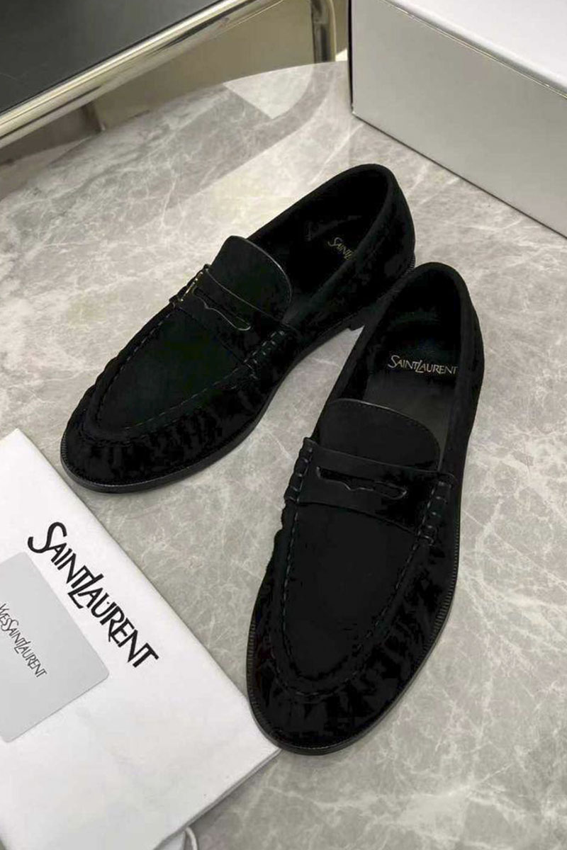 Yves Saint Laurent Женские замшевые лоферы premium