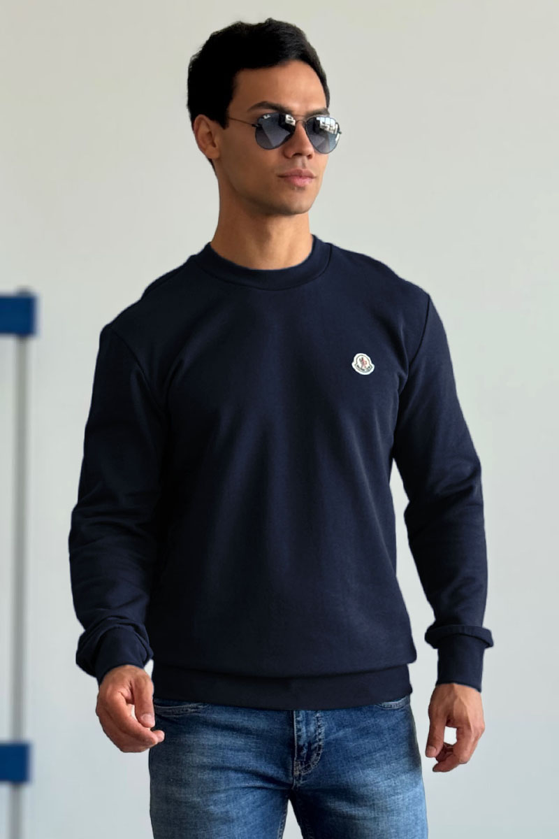 Moncler Свитшот тёмно-синего цвета logo-patch