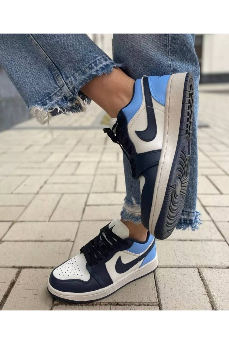 Nike Кроссовки AJ1 Low - Navy / White / Blue