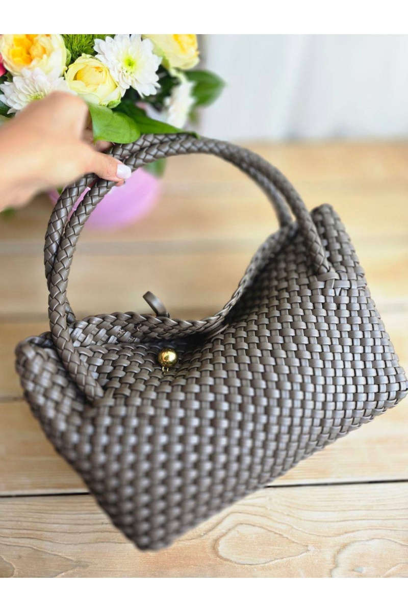 Bottega Veneta Кожаная сумка intrecciato 30x14 см