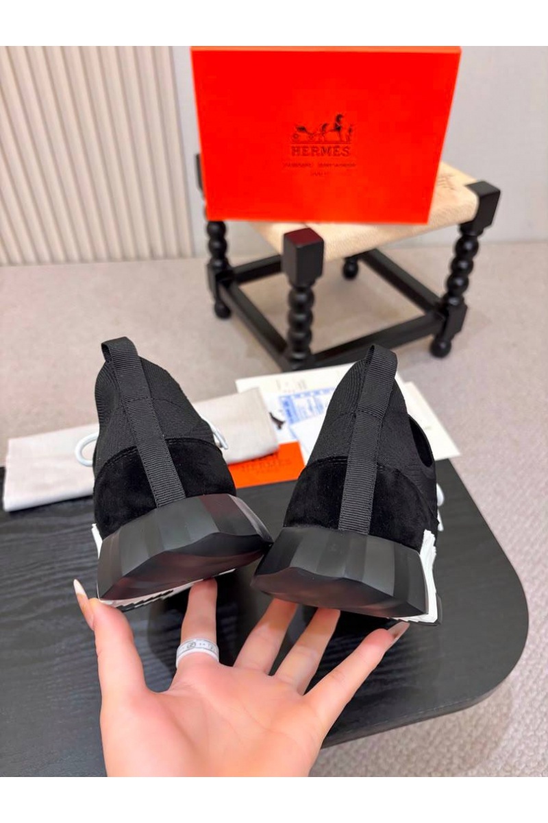Hermes Текстильные кроссовки lift slip-on