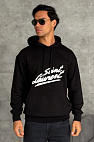 Чёрное худи Paris logo-print