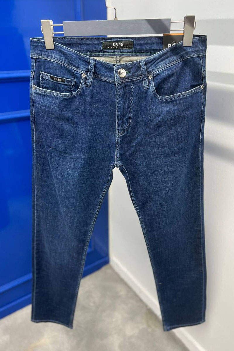 Hugо Воss Мужские джинсы синего цвета regular fit