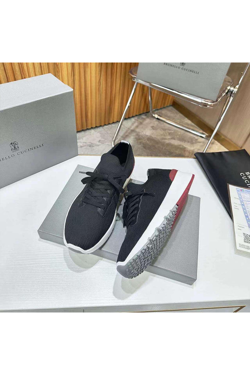 Designer Мужские кроссовки Calfskin Runners - Black