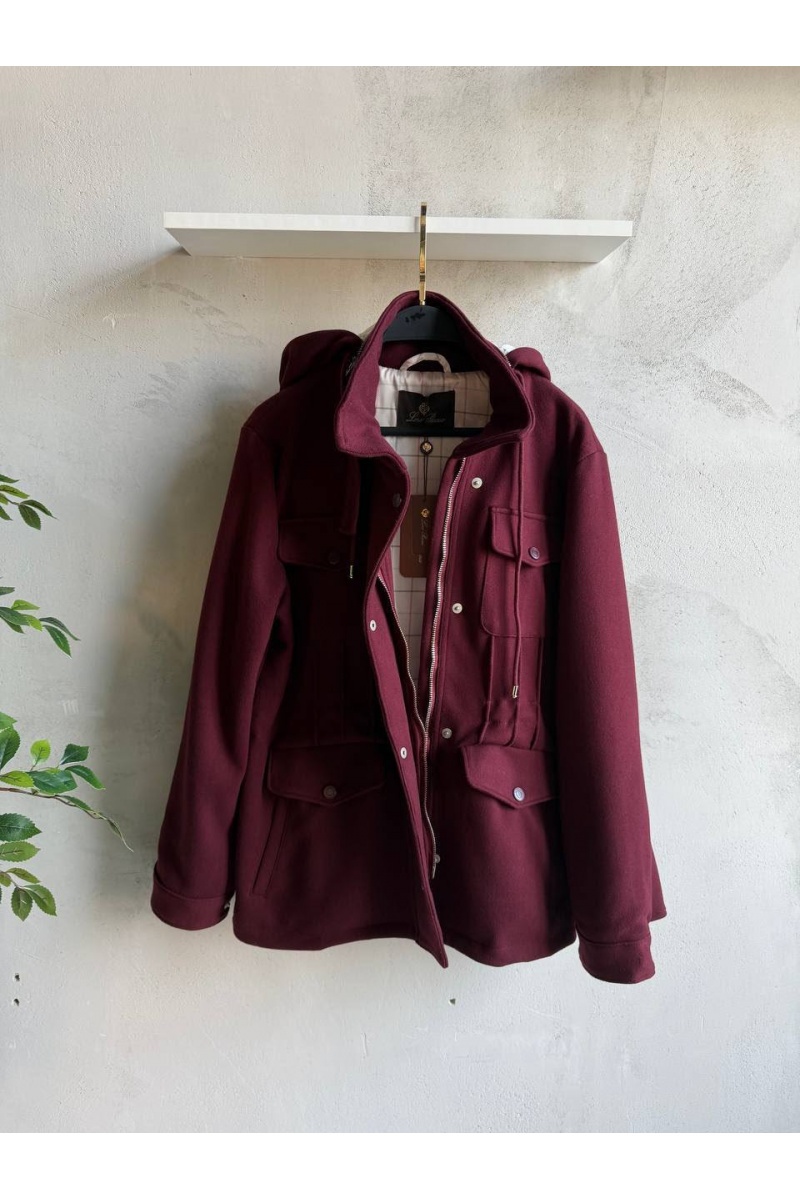 Loro Piana Женская бордовая куртка premium