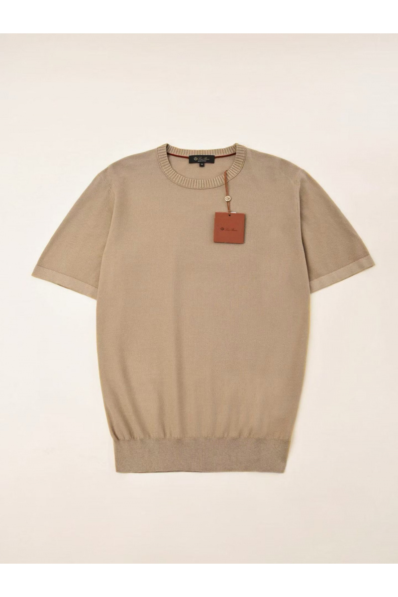 Loro Piana Мужская бежевая футболка premium