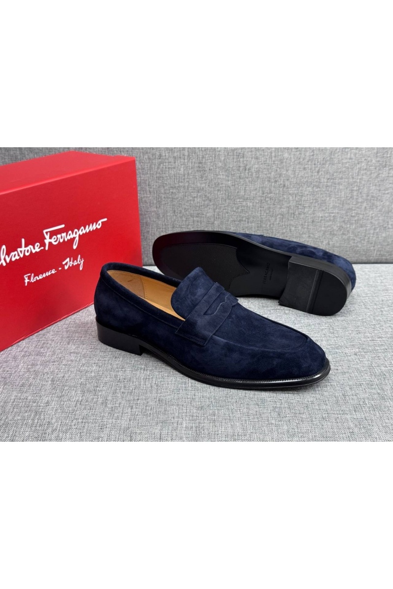 Salvatore Ferragamo Мужские замшевые лоферы