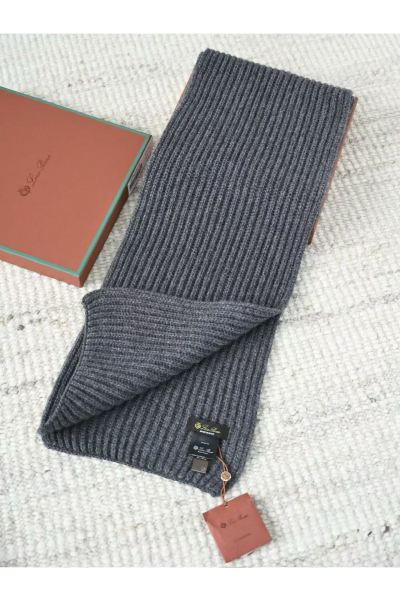 Loro Piana Кашемировый шарф premium - Dark Flower Grey