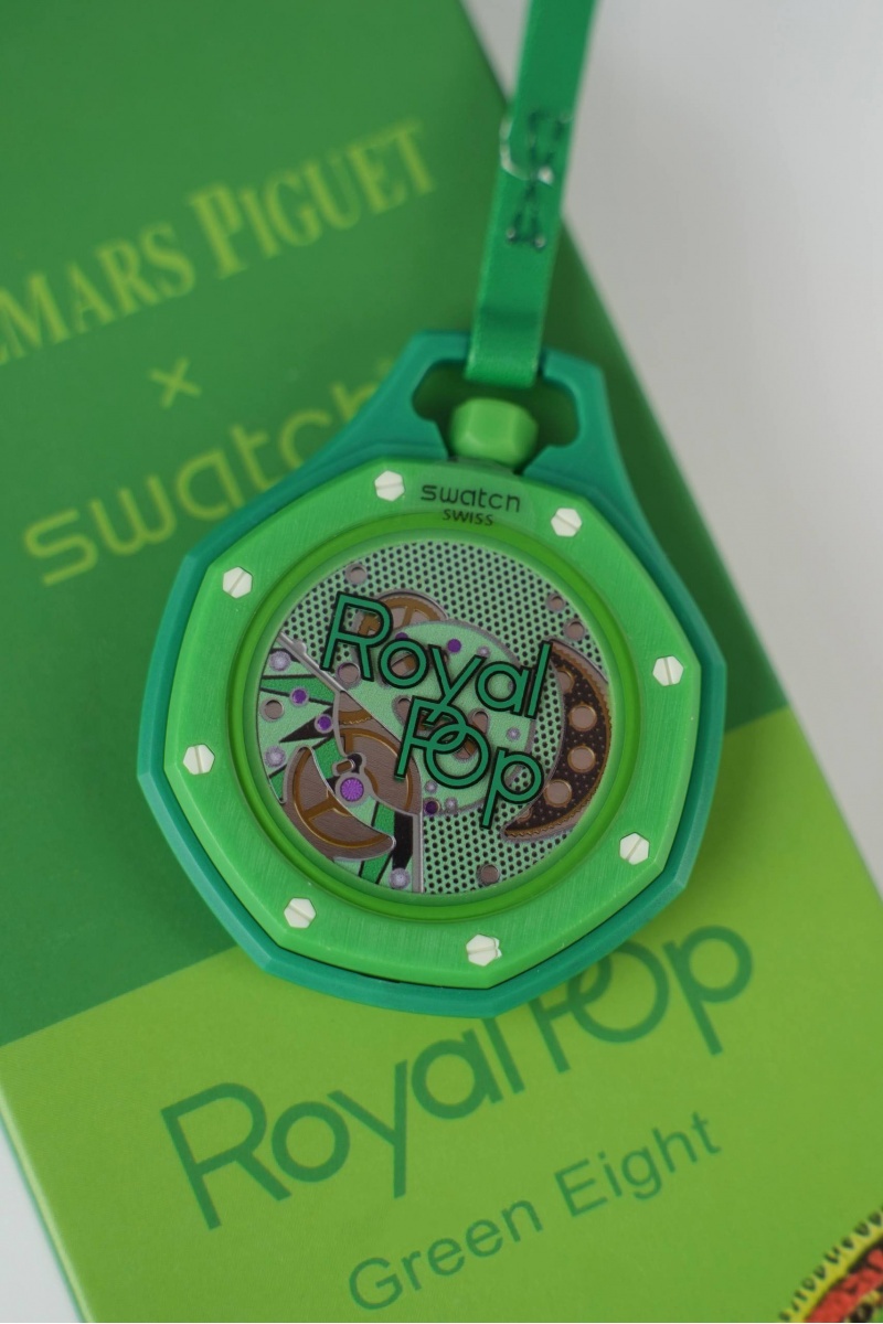 Designer Clothing Часы Audemars Piguet x Swatch "Royal Pop" Green Eight premium
