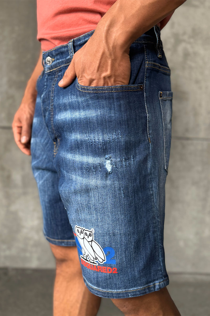 Dsquared2 Синие джинсовые шорты OVO 