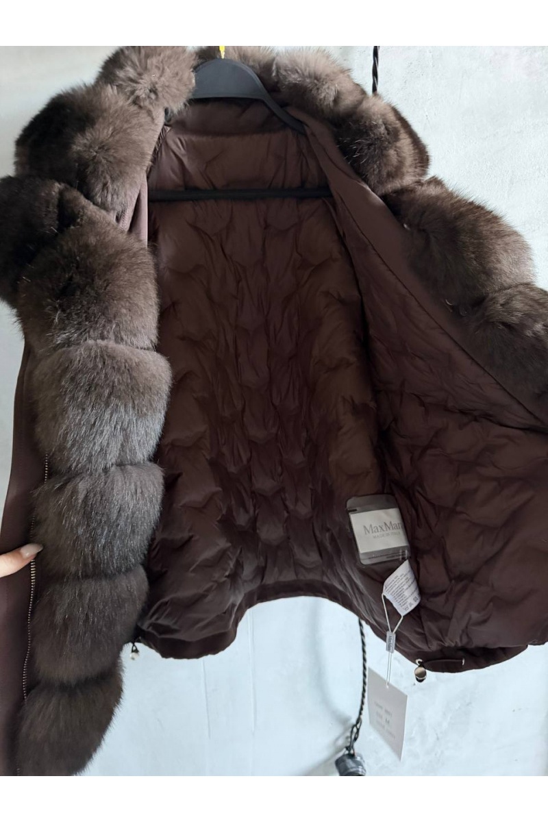Max Mara Женская парка с натуральным мехом premium