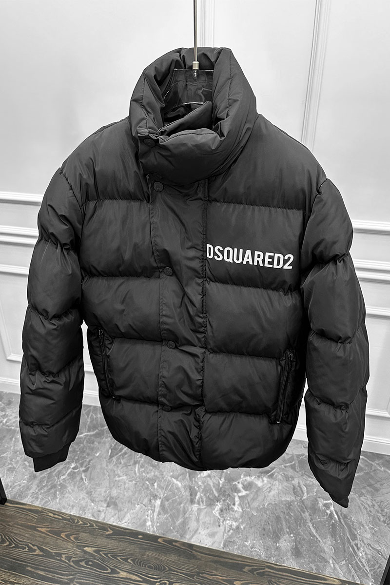 Dsquared2 Мужская утеплённая куртка чёрного цвета