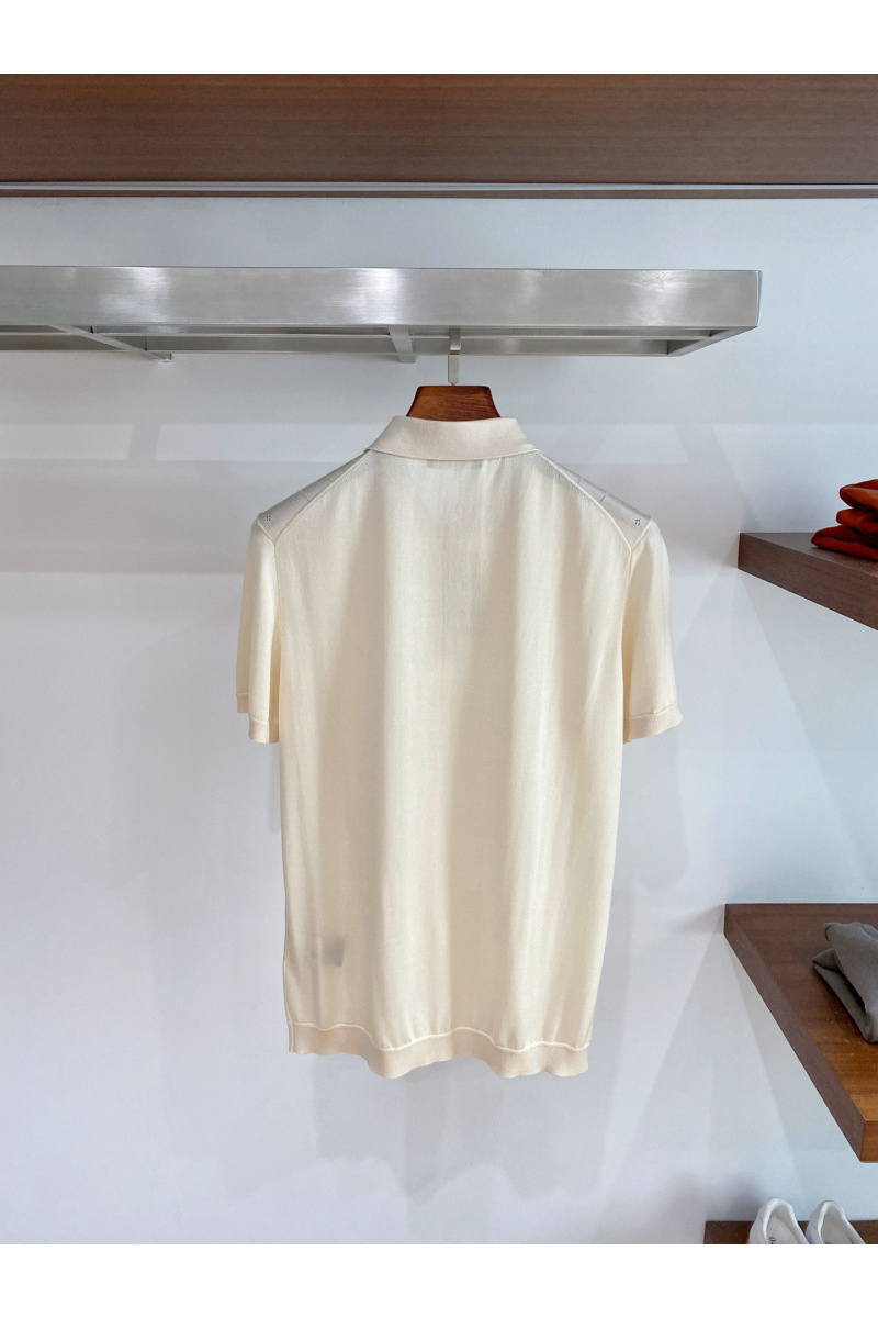Loro Piana Мужское бежевое поло premium