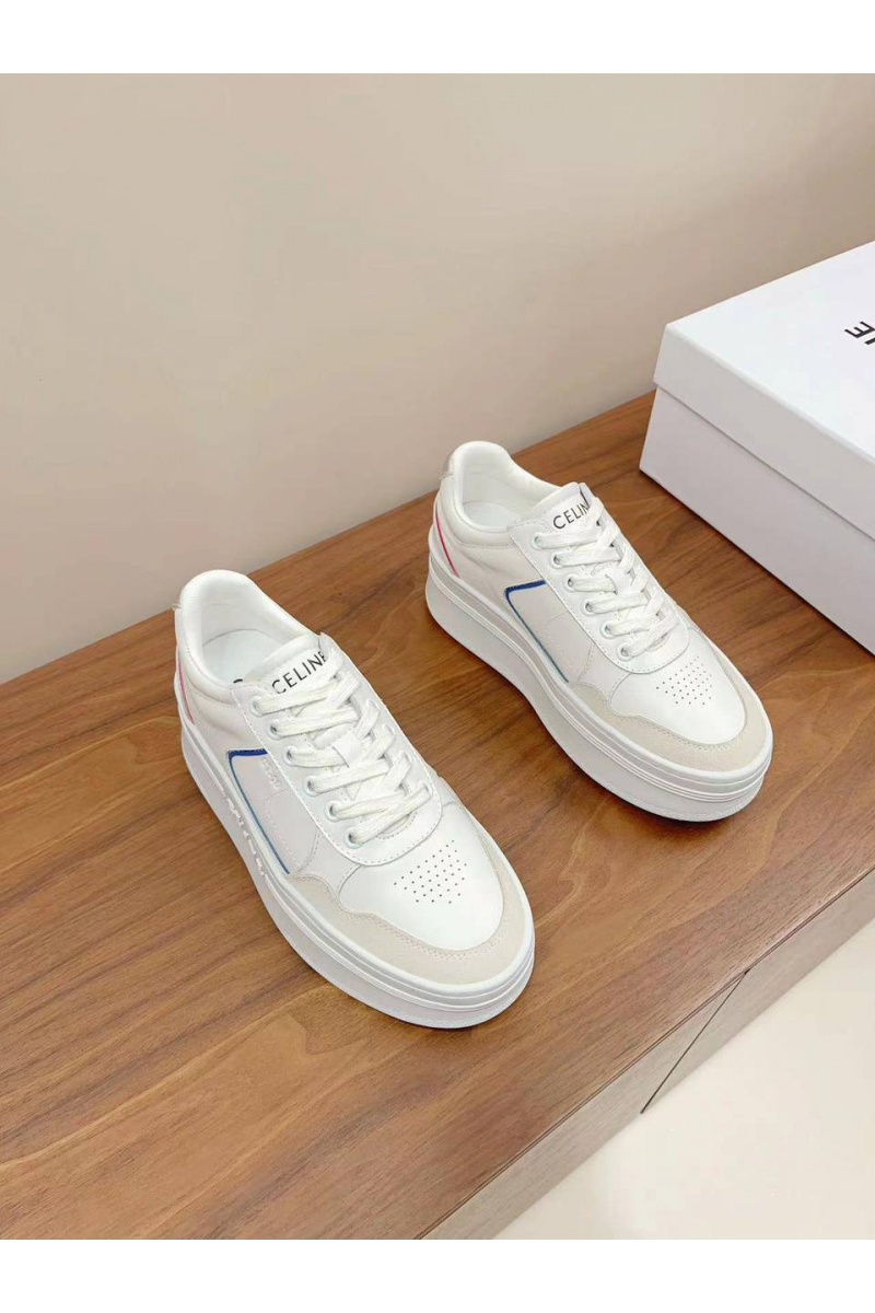 Celine Женские кожаные кроссовки на платформе 