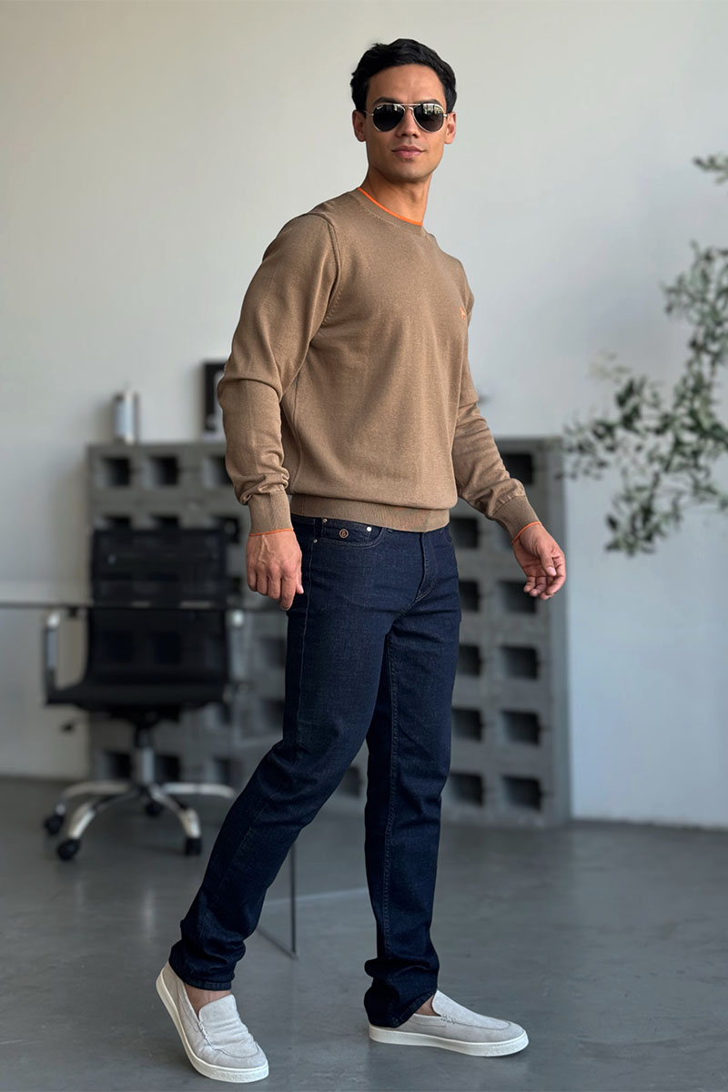 Hermes Мужской джемпер H embroidered - Brown