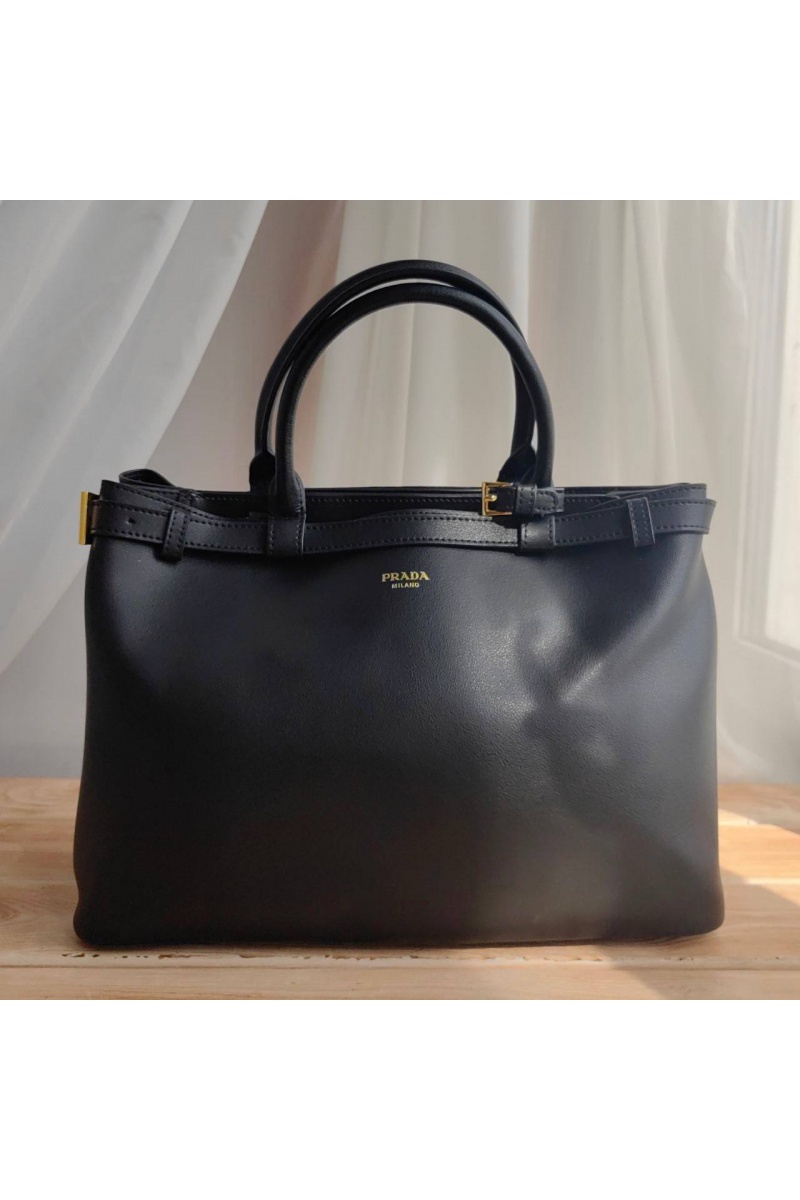 Prada Женская кожаная сумка Buckle 35x25 см (2 расцветки)