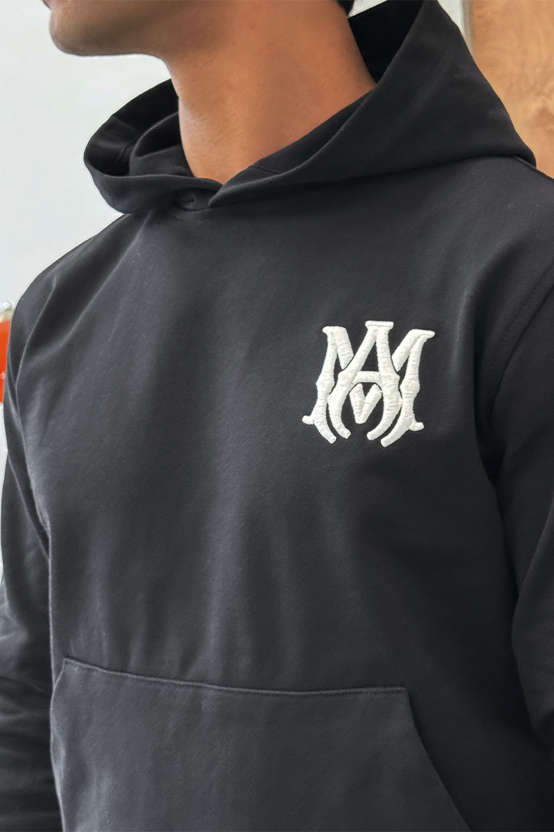 Amiri Мужское чёрное худи M.A. Core embroidered-logo