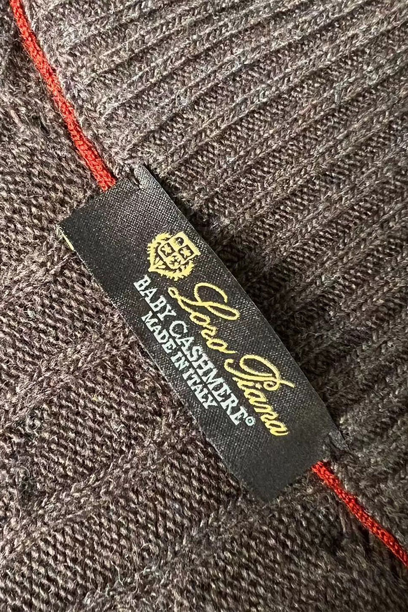 Loro Piana Кашемировый свитер Premium zip-neck - Brown 