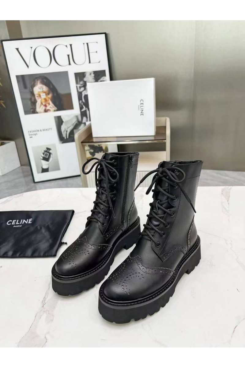 Celine Женские кожаные ботинки 