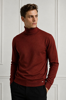 Мужская бордовая водолазка Maglione