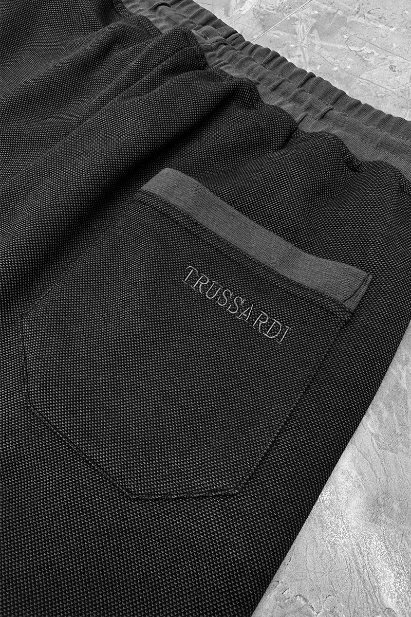 Trussardi Мужские штаны embroidered logo - Black