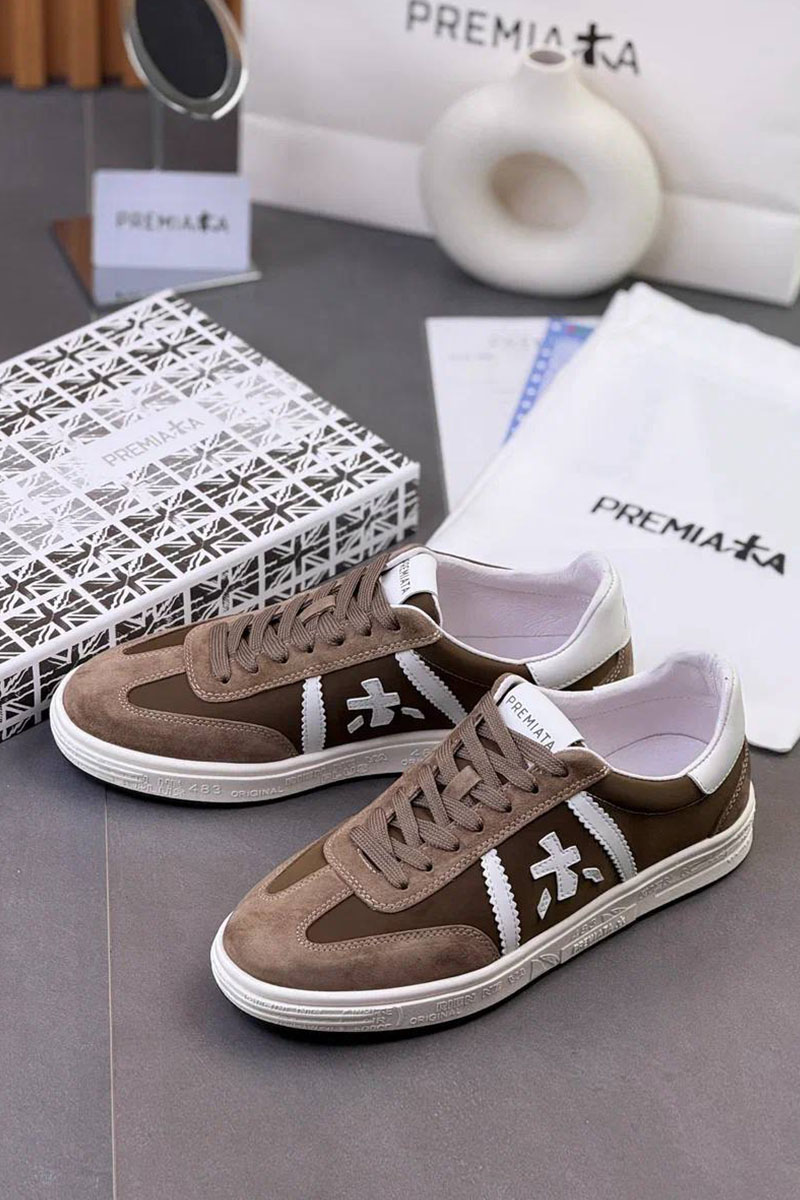 Premiata Комбинированные кроссовки Bonnie - Brown