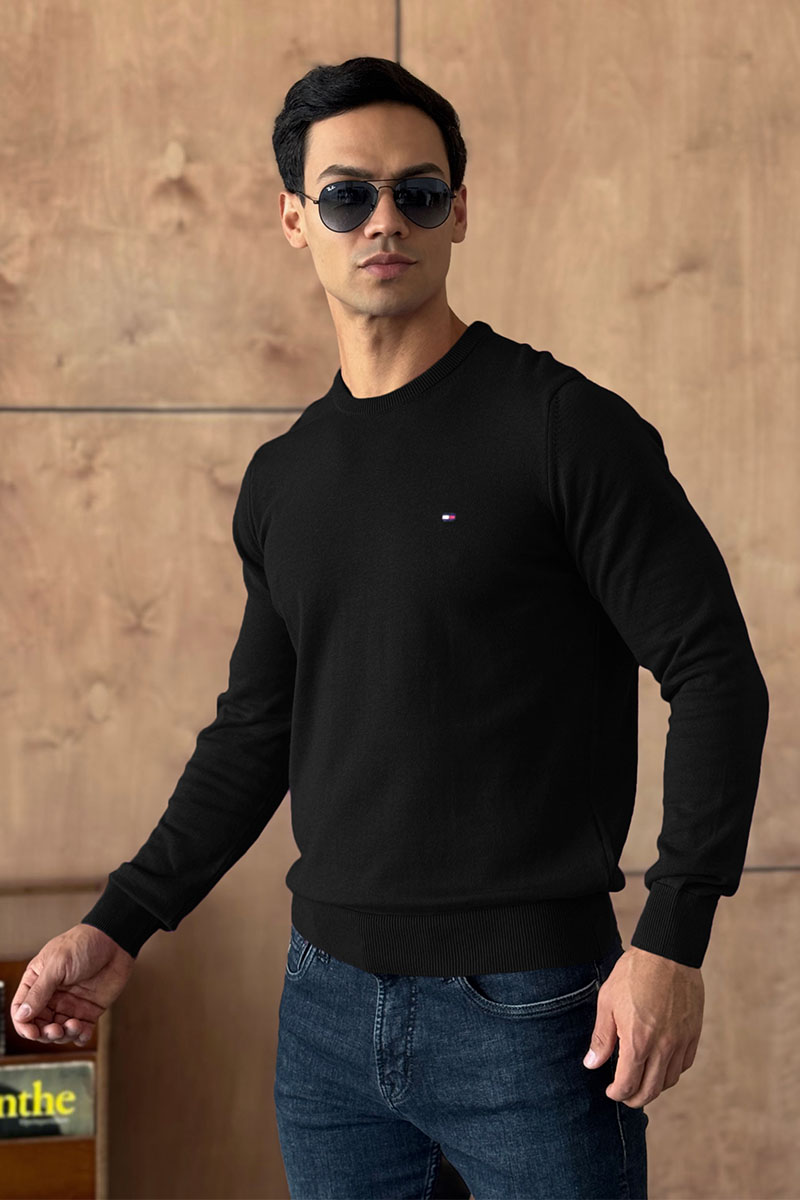 Tommy Hilfiger Мужская кофта чёрного цвета logo-embroidered