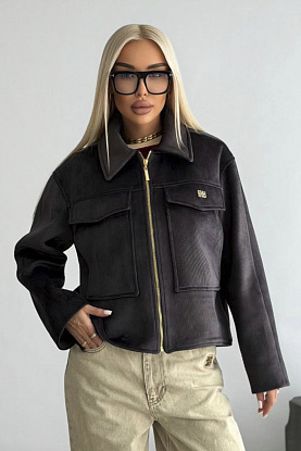 Женская вельветовая куртка premium - Black