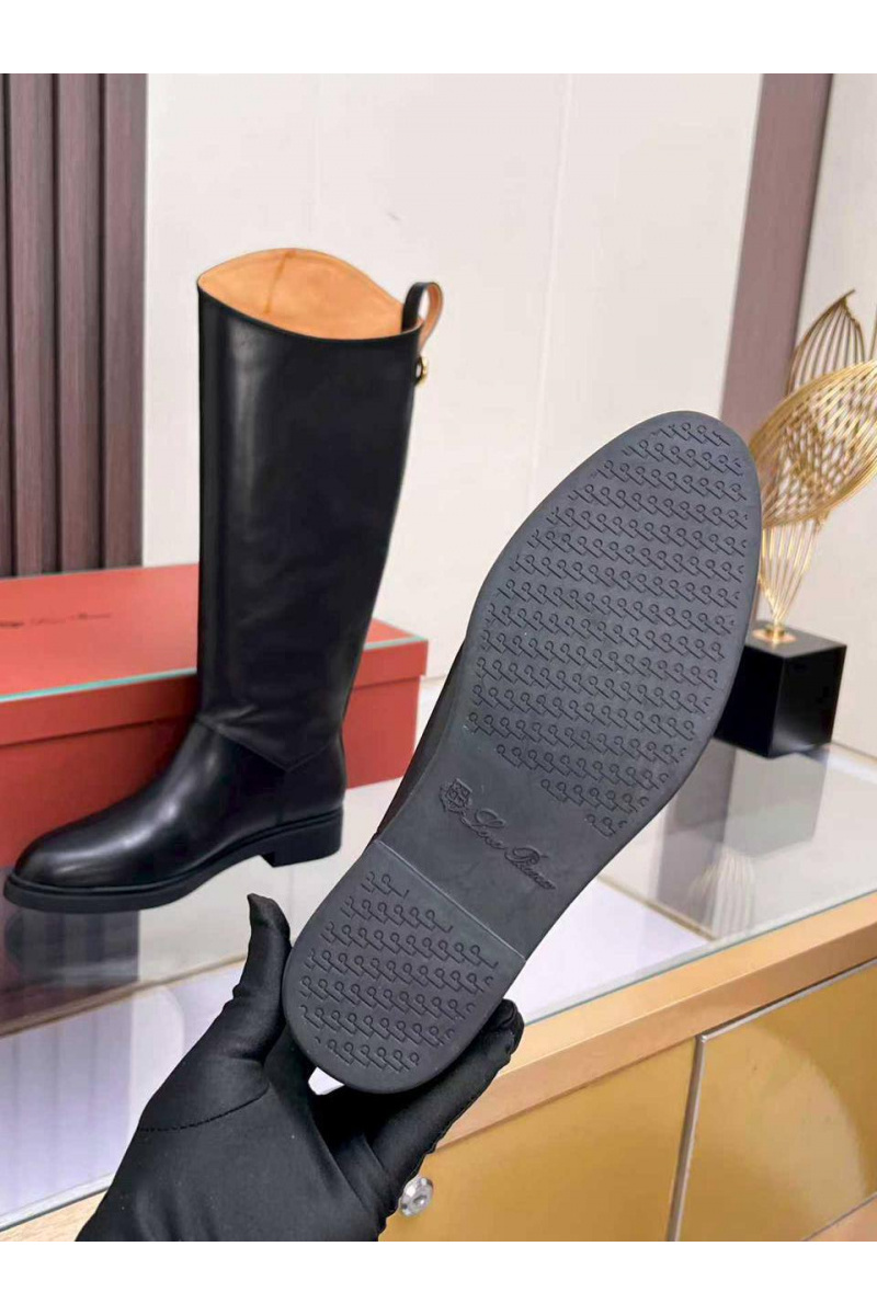 Loro Piana Женские кожаные сапоги premium - Black