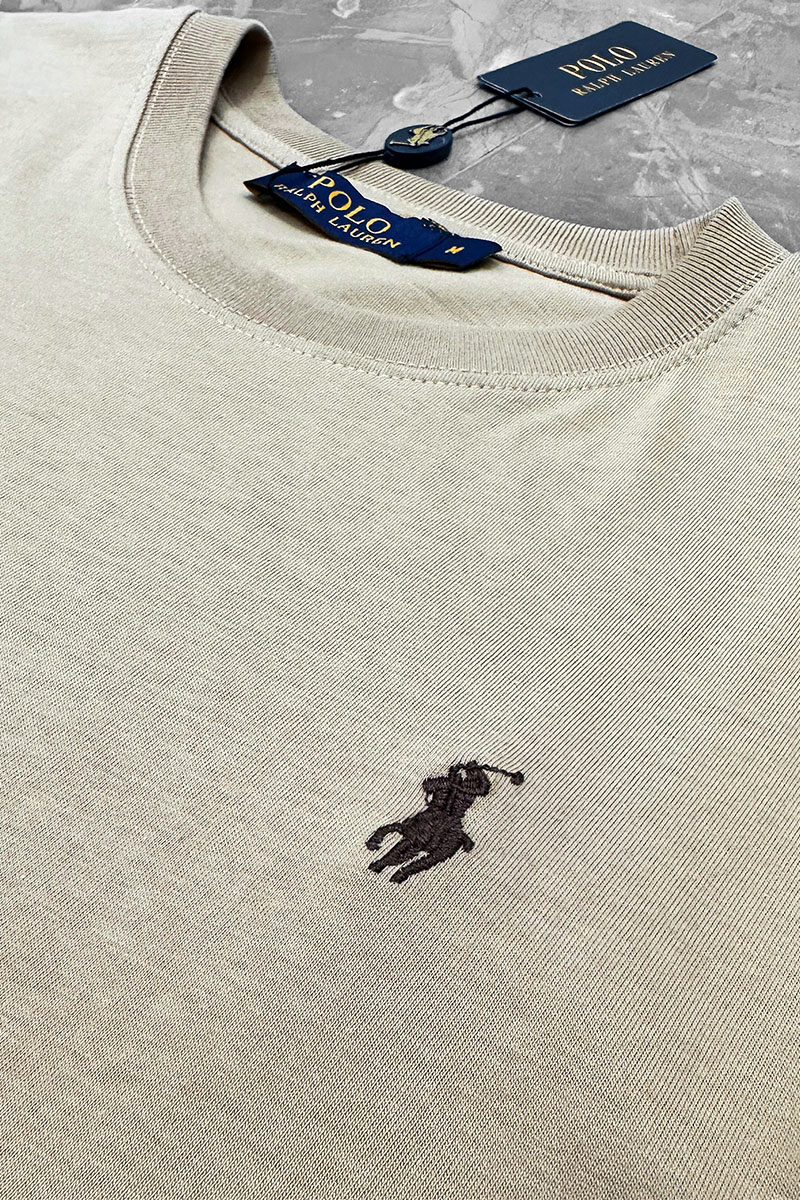 Polo Ralph Lauren Бежевая футболка basic