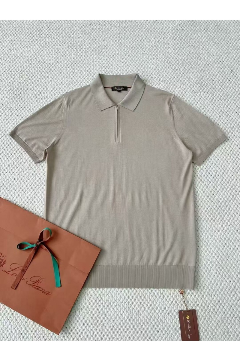 Loro Piana Мужское серое поло premium