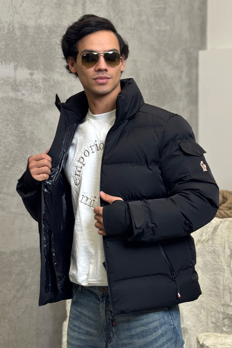 Moncler Мужской чёрный пуховик Grenoble Montgetech