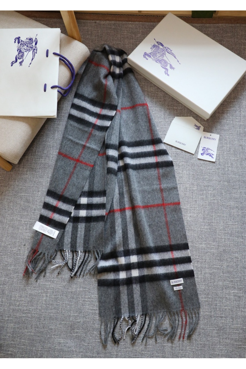 Burberry Шарф two-tone Check premium 168x30 см - Grey